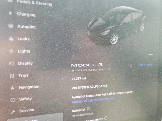2020 TESLA MODEL 3 5YJ3E1EA2LF804733