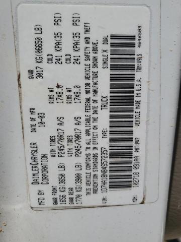 2004 Dodge Ram 1500 St VIN: 1D7HA18N84S572357 Lot: 50720224