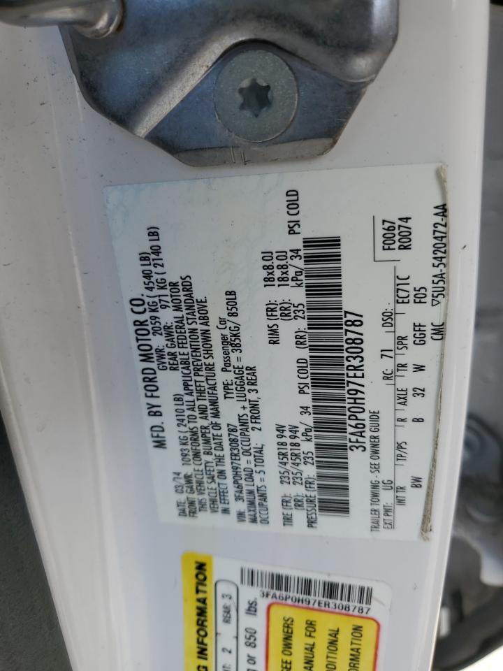 3FA6P0H97ER308787 2014 Ford Fusion Se