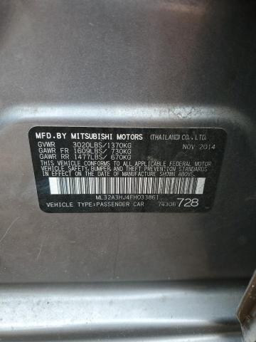 2015 MITSUBISHI MIRAGE ML32A3HJ4FH033861