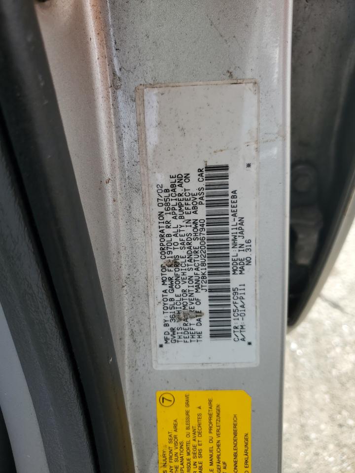 JT2BK18U220067940 2002 Toyota Prius