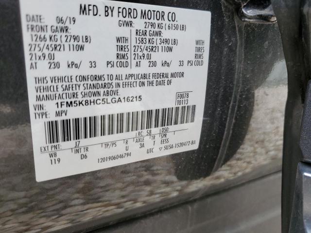 2020 Ford Explorer Platinum VIN: 1FM5K8HC5LGA16215 Lot: 49036184