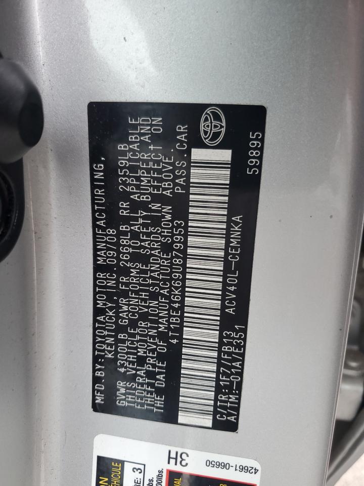 4T1BE46K69U879953 2009 Toyota Camry Base