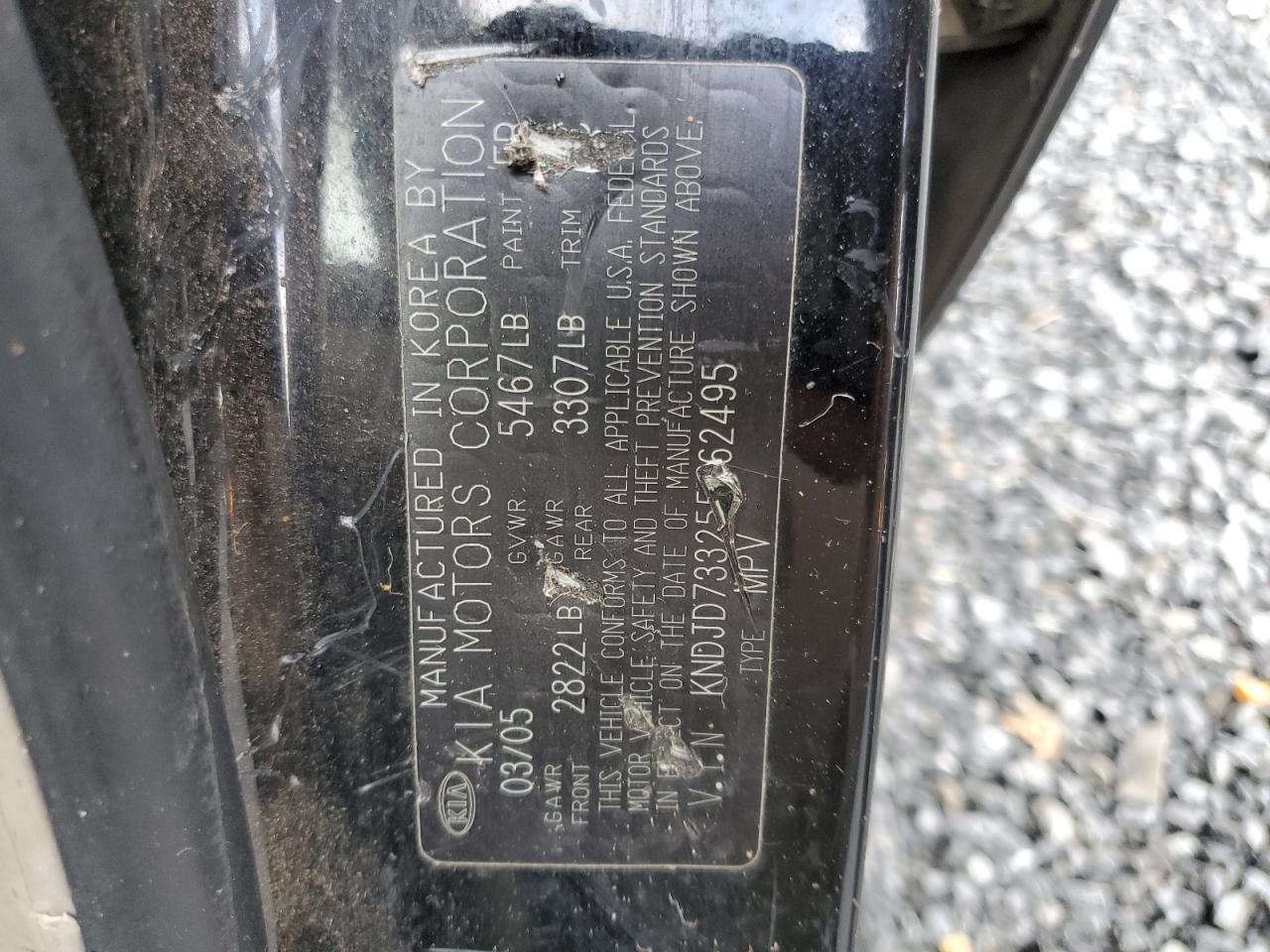 KNDJD733255462495 2005 Kia Sorento Ex