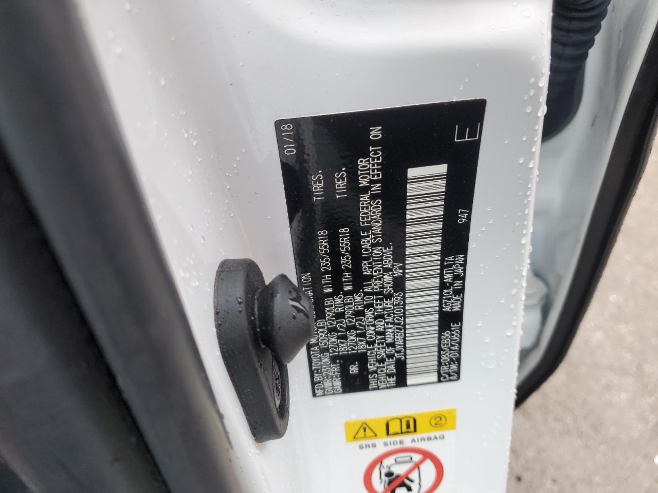 JTJYARBZ7J2101393 2018 Lexus Nx 300 Base