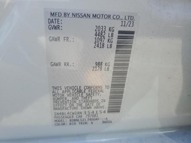 2024 NISSAN ALTIMA SR - 1N4BL4CW1RN354154