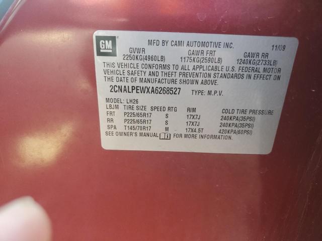 2010 Chevrolet Equinox Lt VIN: 2CNALPEWXA6268527 Lot: 49691524