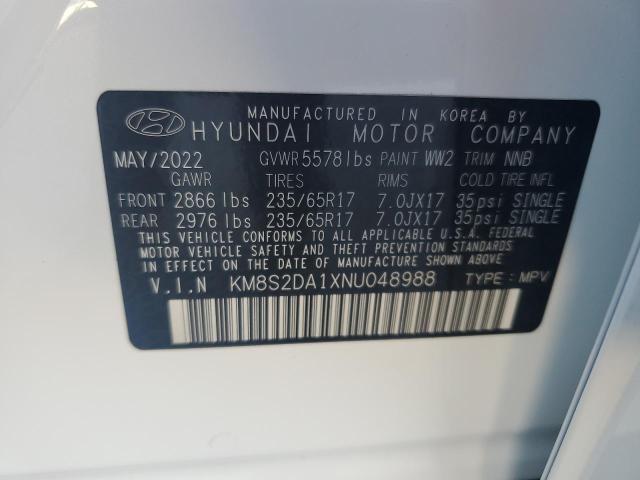 2022 HYUNDAI SANTA FE B KM8S2DA1XNU048988