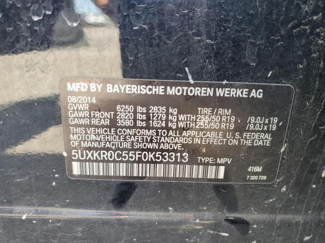 2015 BMW X5 xDrive35I VIN: 5UXKR0C55F0K53313 Lot: 50536684