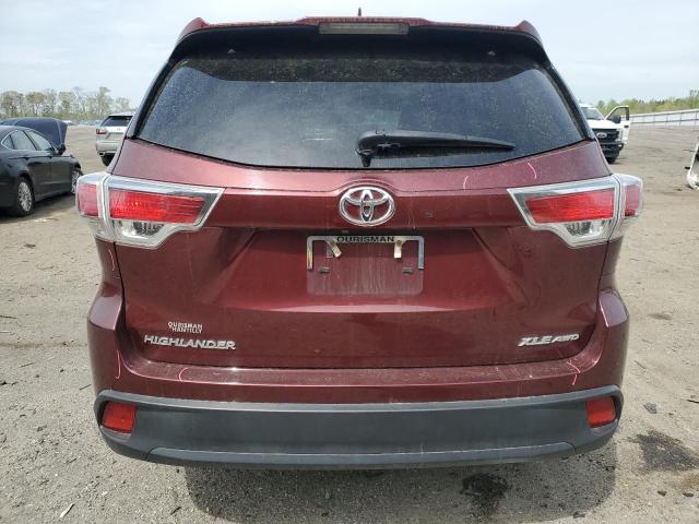 VIN 5TDJKRFH4ES062490 2014 Toyota Highlander, Xle no.6