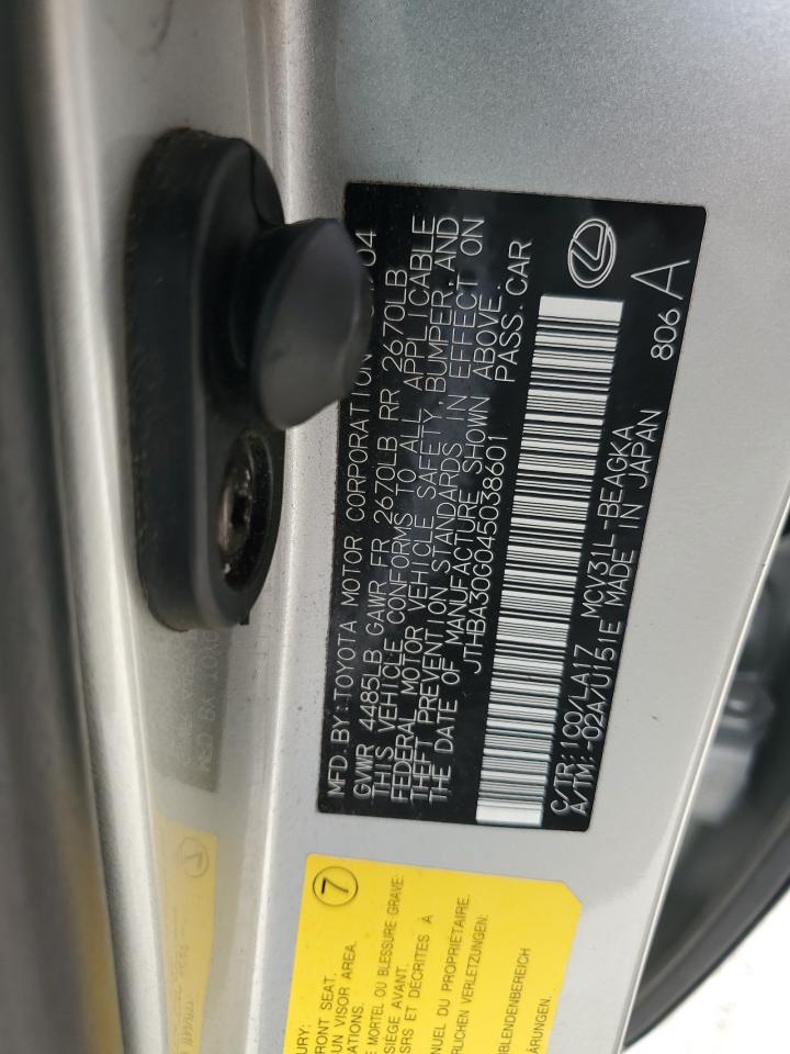 JTHBA30G045038601 2004 Lexus Es 330