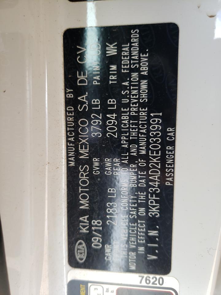 3KPF34AD2KE033991 2019 Kia Forte Gt Line