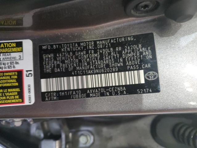 VIN 4T1C11AK9NU620289 2022 Toyota Camry, LE no.13