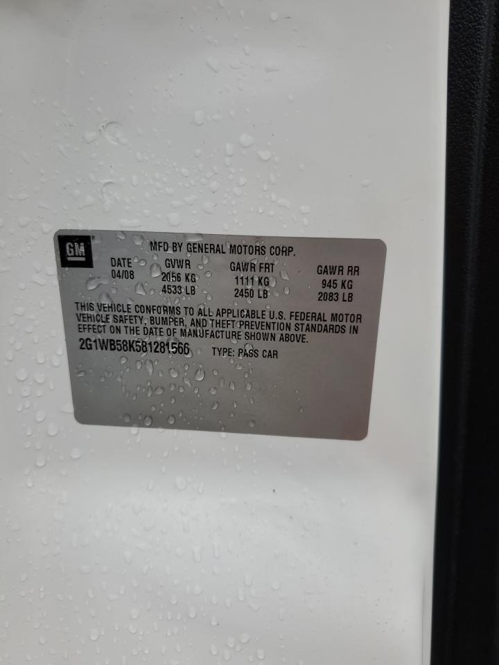 2G1WB58K581281566 2008 Chevrolet Impala Ls