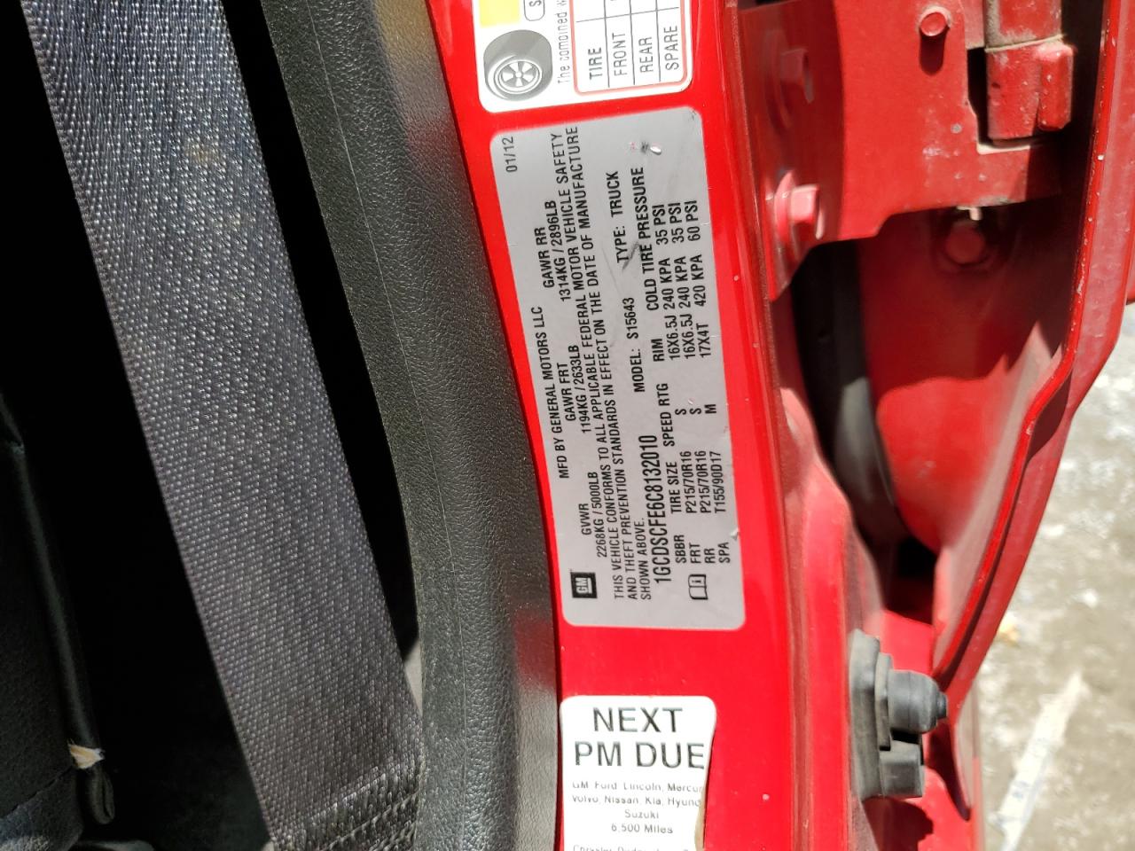 1GCDSCFE6C8132010 2012 Chevrolet Colorado Lt