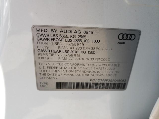 VIN WA1D7AFP3GA045083 2016 Audi Q5, Premium Plus S-... no.12