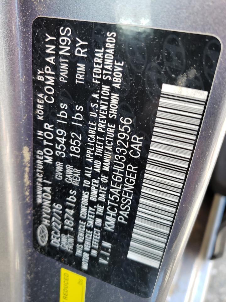 KMHCT5AE6HU332956 2017 Hyundai Accent Se