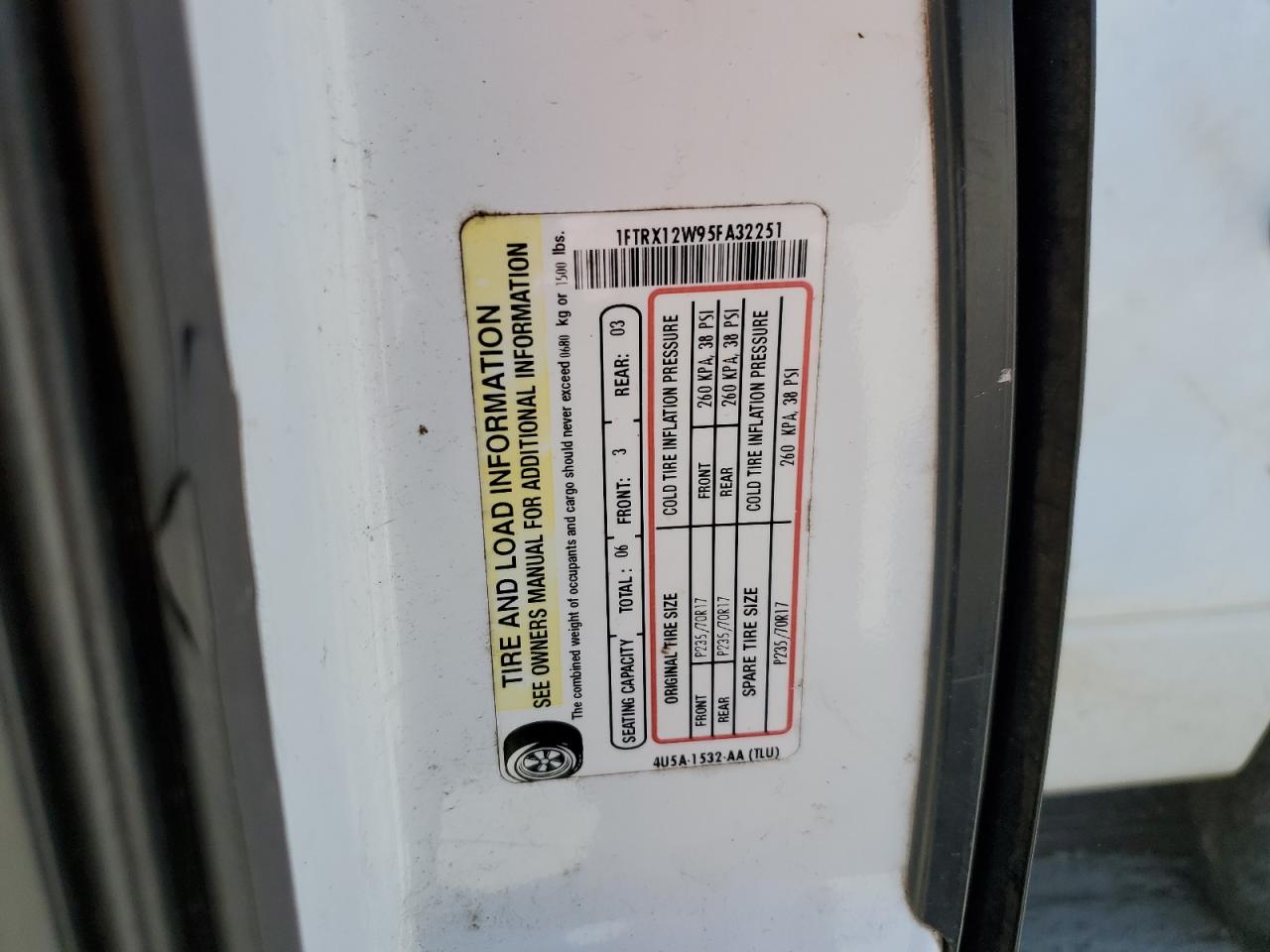 1FTRX12W95FA32251 2005 Ford F150