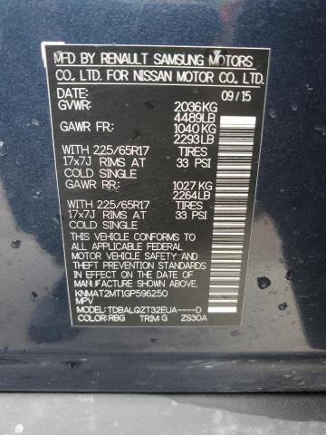 2016 NISSAN ROGUE S - KNMAT2MT1GP596250