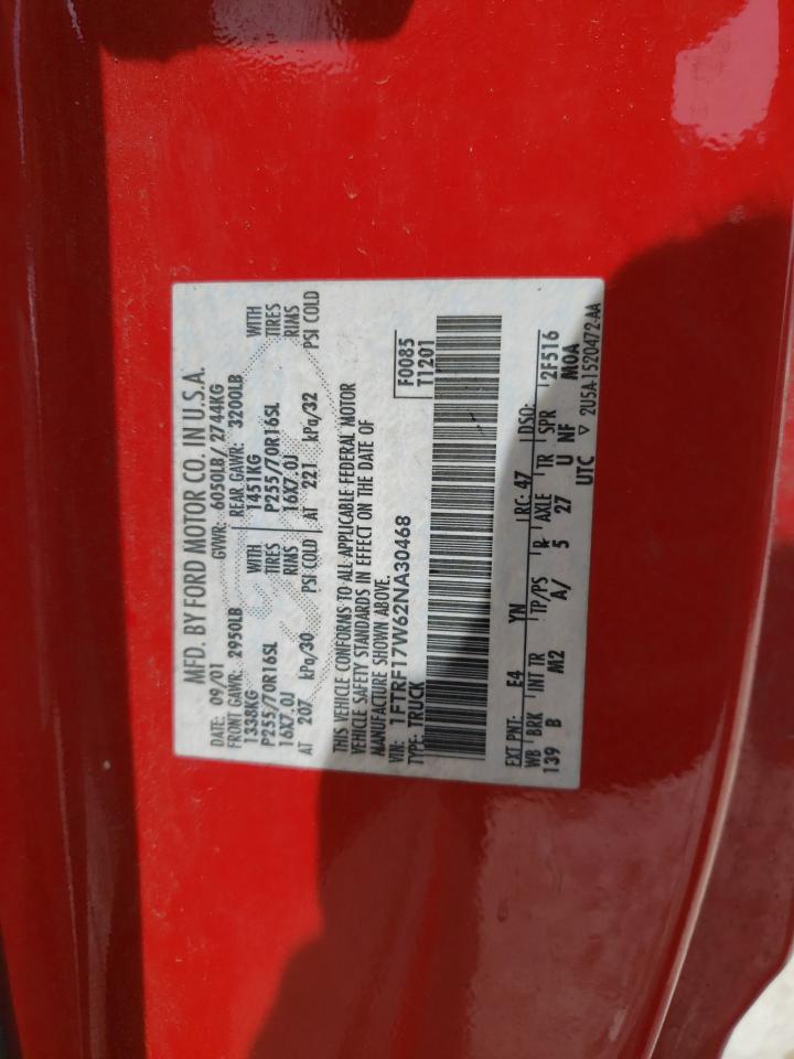 1FTRF17W62NA30468 2002 Ford F150