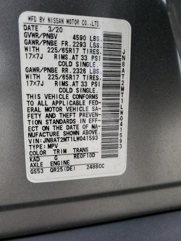 2020 NISSAN ROGUE S - JN8AT2MT1LW041593