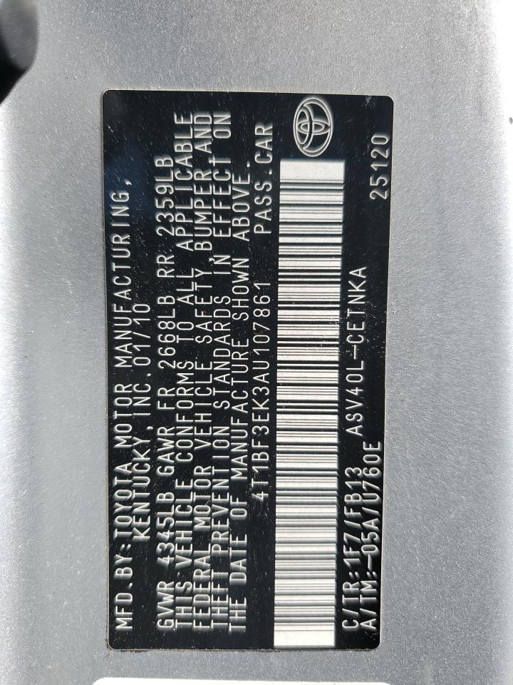 4T1BF3EK3AU107861 2010 Toyota Camry Base