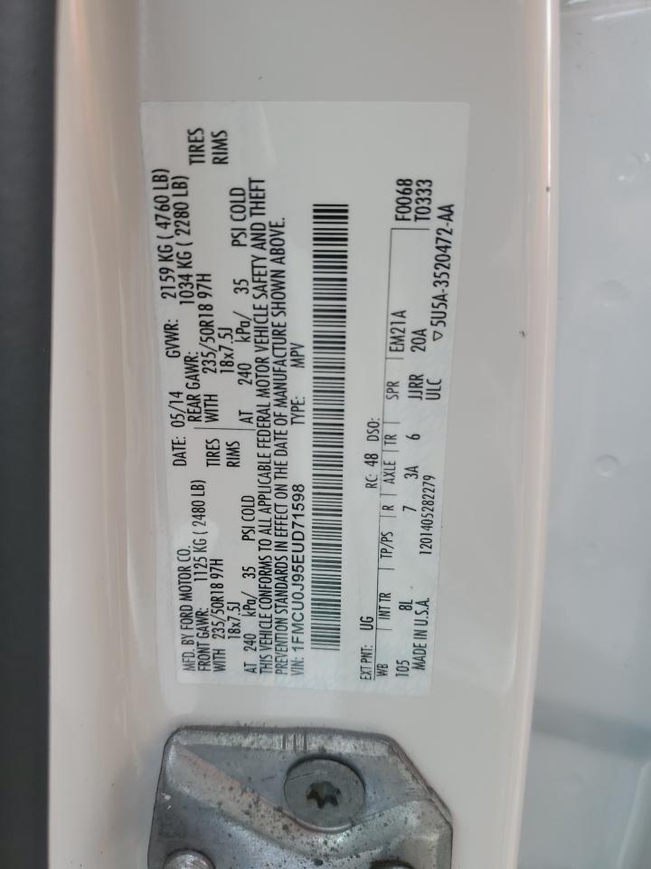 1FMCU0J95EUD71598 2014 Ford Escape Titanium