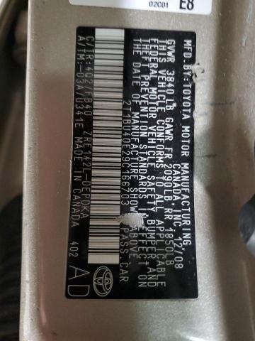 2009 Toyota Corolla Base VIN: 2T1BU40E29C166703 Lot: 39244657