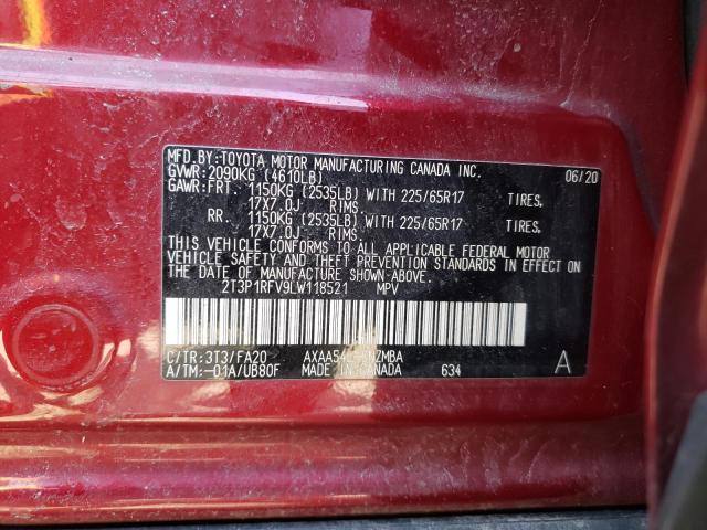 2020 TOYOTA RAV4 XLE - 2T3P1RFV9LW118521