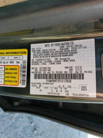 VIN 1FA6P0H75F5117050 2015 Ford Fusion, SE no.12