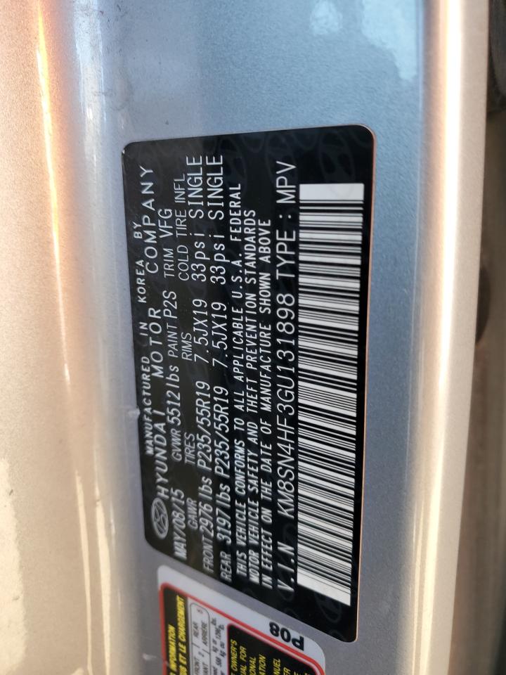 KM8SN4HF3GU131898 2016 Hyundai Santa Fe Se