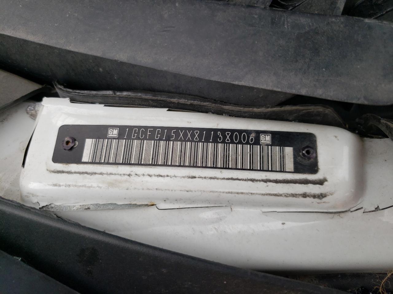 1GCFG15XX81138006 2008 Chevrolet Express G1500