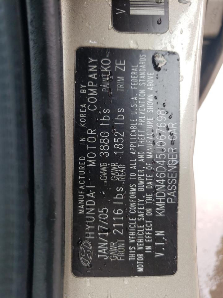 KMHDN46D45U067698 2006 Hyundai Elantra Gls