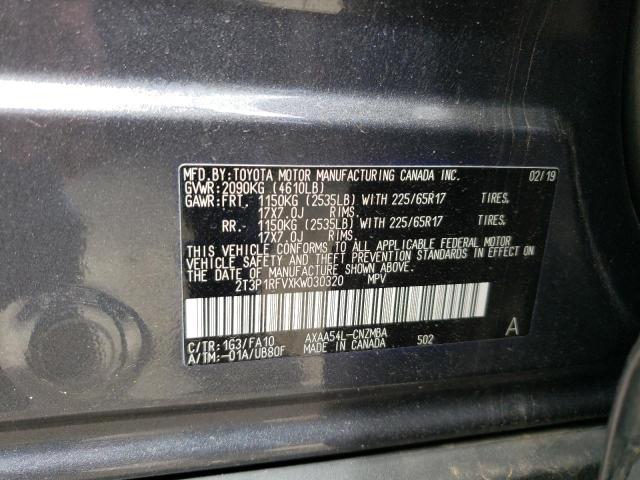 2019 TOYOTA RAV4 XLE - 2T3P1RFVXKW030320