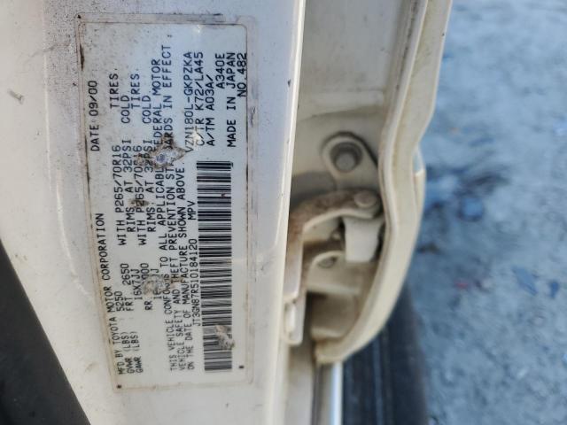 2001 Toyota 4Runner Limited VIN: JT3GN87R510184120 Lot: 50368604