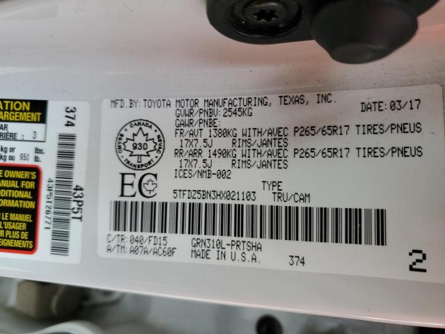 2017 Toyota Tacoma Double Cab VIN: 5TFDZ5BN3HX021103 Lot: 51843494