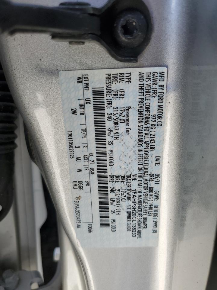 1FAHP3H20CL138233 2012 Ford Focus Sel