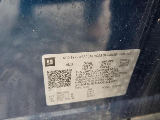2019 CHEVROLET EQUINOX LT - 2GNAXUEV4K6301402