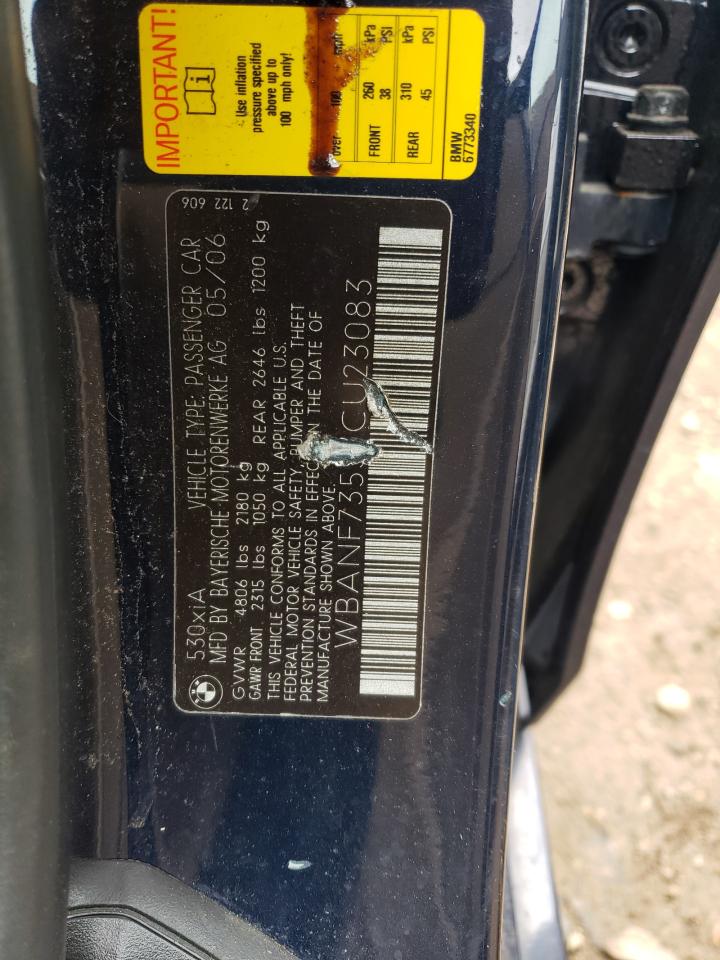 WBANF73537CU23083 2007 BMW 530 Xi