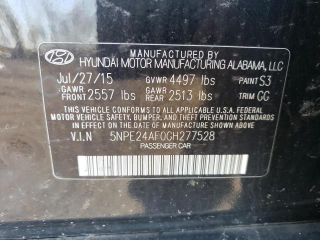 2016 Hyundai Sonata Se VIN: 5NPE24AF0GH277528 Lot: 50864734
