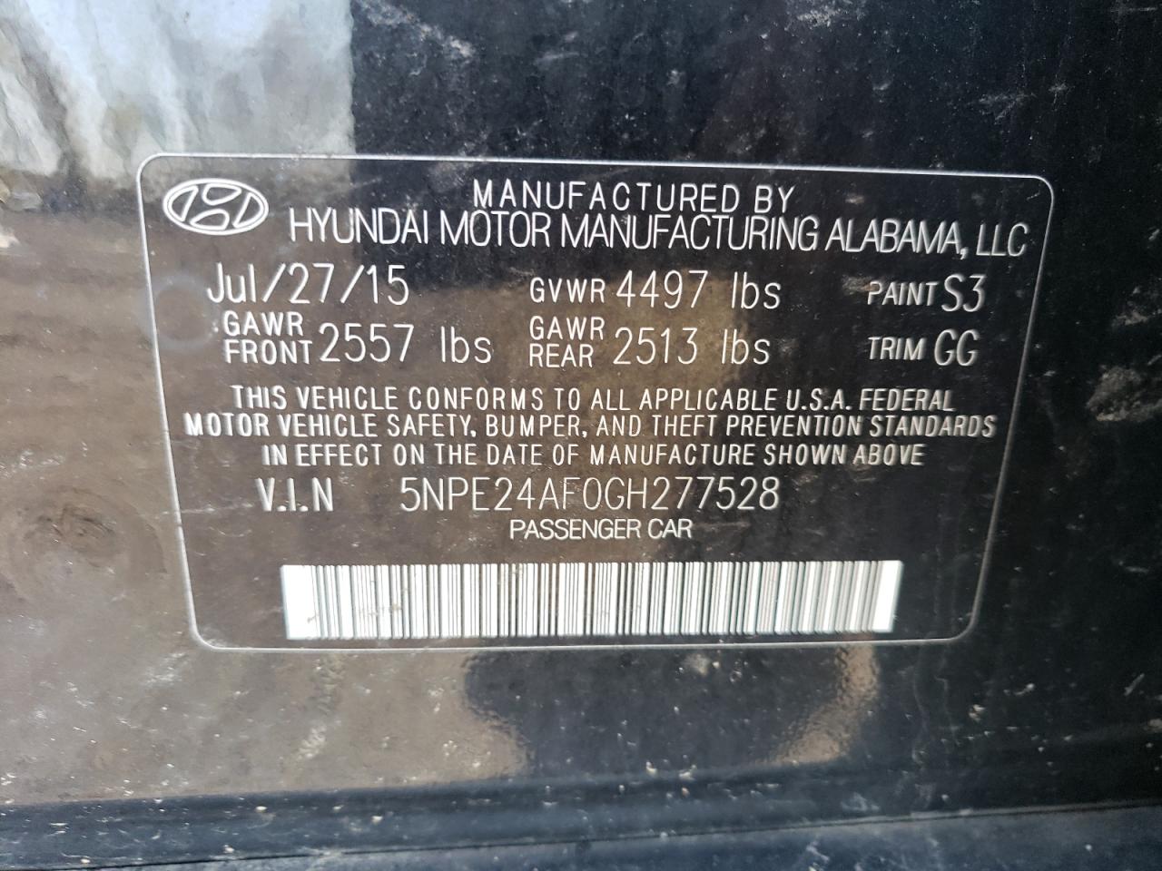 5NPE24AF0GH277528 2016 Hyundai Sonata Se