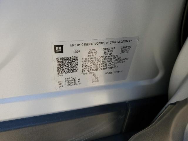 2021 Chevrolet Equinox Lt VIN: 2GNAXJEV1M6139407 Lot: 50950114