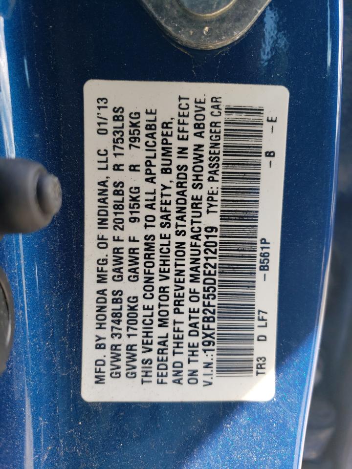 19XFB2F55DE212019 2013 Honda Civic Lx