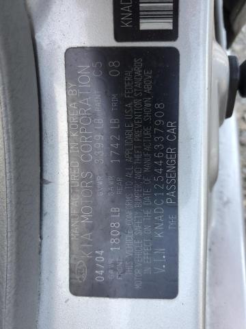 2004 Kia Rio VIN: KNADC125446337908 Lot: 51707994