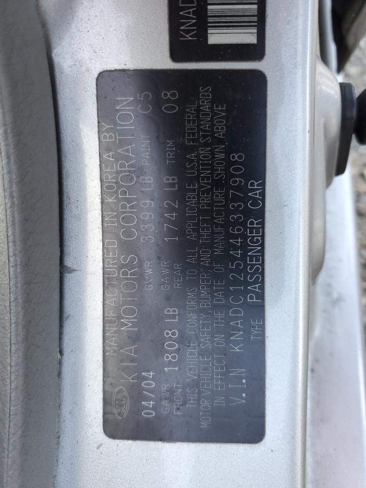 KNADC125446337908 2004 Kia Rio