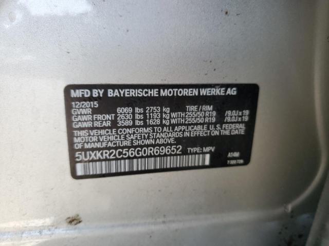 Lot #2471247911 2016 BMW X5 SDRIVE3 salvage car