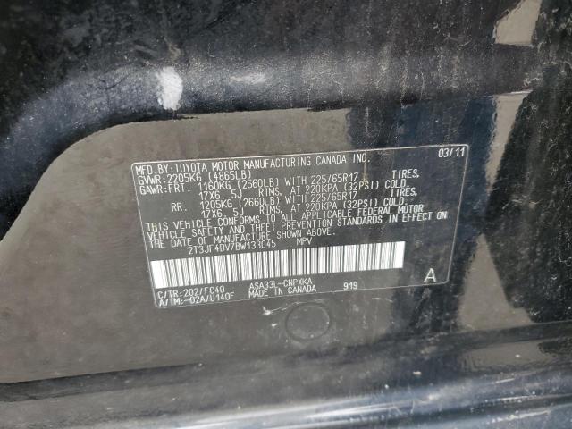 2011 Toyota Rav4 VIN: 2T3JF4DV7BW133045 Lot: 52937144