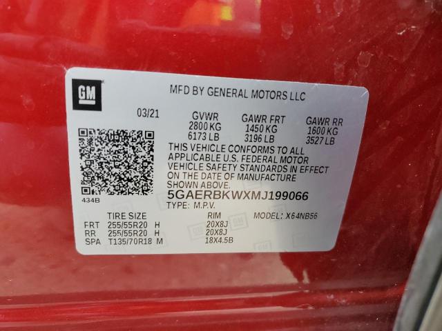2021 Buick Enclave Essence VIN: 5GAERBKWXMJ199066 Lot: 48912574