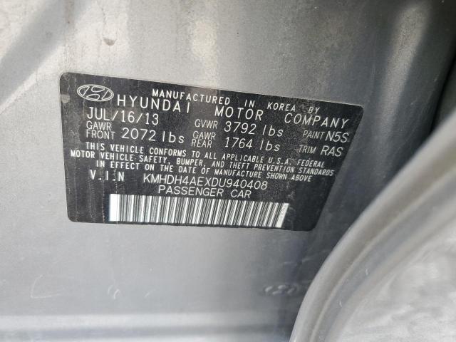 2013 Hyundai Elantra Gls VIN: KMHDH4AEXDU940408 Lot: 49801094