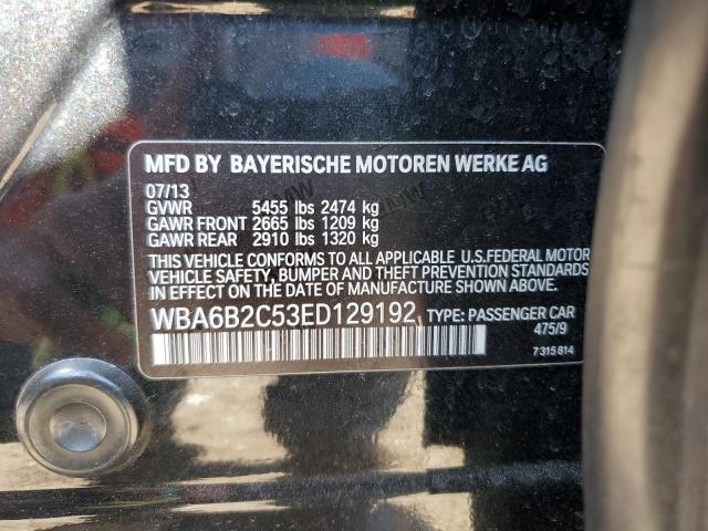 Седани BMW 6 SERIES 2014 Чорний